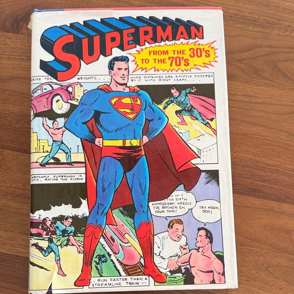 Superman Comic Book Cover Art Vintage Collectible Book Hardcover